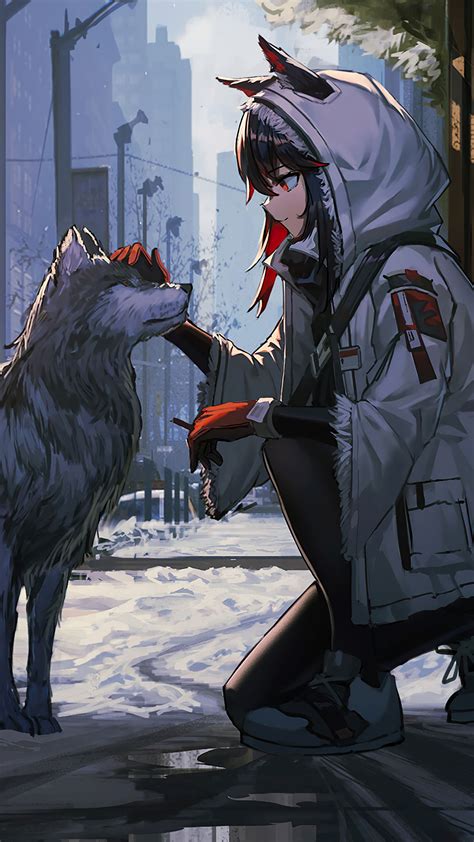 Dark Anime Wolf Girl Wallpaper