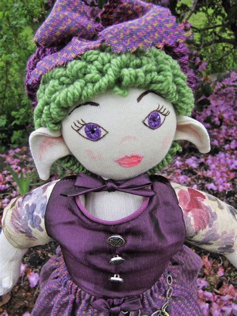Handmade Thistle Faerie Doll Recycled Fabric Fairy Doll Etsy