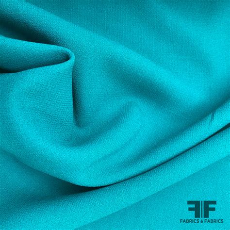 Italian Double Faced Wool Crepe Turquoise Fabrics And Fabrics