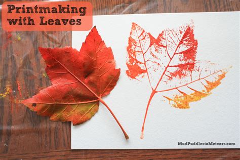 Printmaking With Leaves — Sparkle Stories