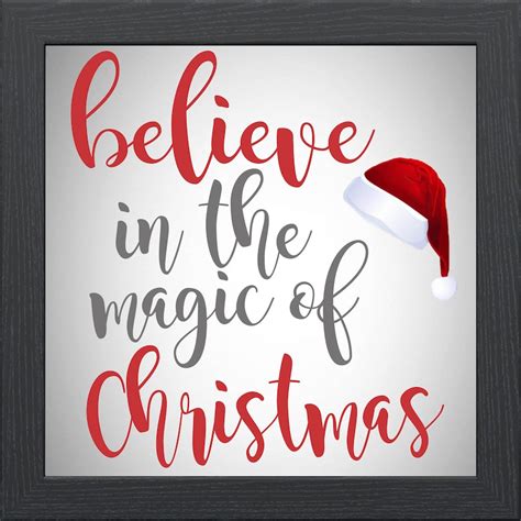 Believe In The Magic Of Christmas Framed Art Etsy