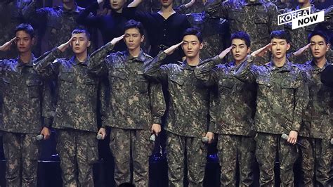 k pop idols xiumin onew and yoon ji sung are back to stage on military terms youtube