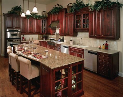 Dark Cherry Kitchen Cabinets Kitchen Remodeling Ideas On A Small