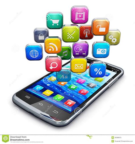 You can use the following text Smartphone With Cloud Of Icons Royalty Free Stock Photo ...