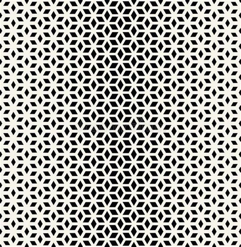 Abstract Sacred Geometry Black And White Grid Halftone Cubes Pattern