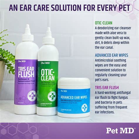 Pet Md Tris Flush Dog And Cat Ear Cleaner 12 Oz Bottle