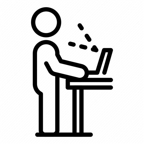 Standing Ergonomic Position Icon Download On Iconfinder