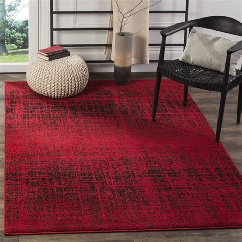 safavieh adirondack modern abstract red black rug