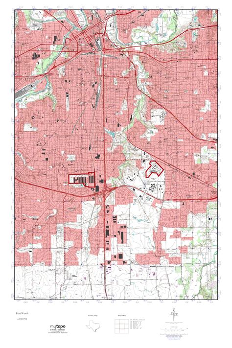For anyone wondering which one loving is it's the county in west texas entirely outlined by the higher density counties around it directly east of el paso. MyTopo Fort Worth, Texas USGS Quad Topo Map