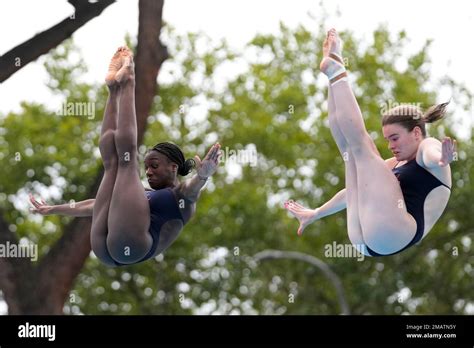 Desharne Ashmeil Bent Of Britain And Amy Rollinson Compete During The