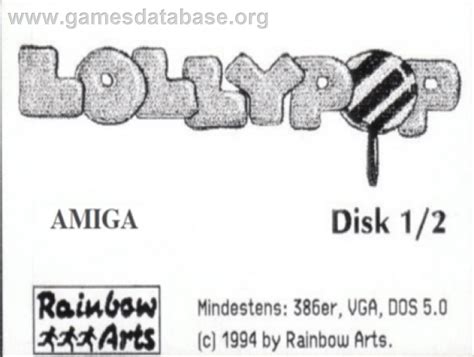 Lollypop Commodore Amiga Artwork Cartridge Top
