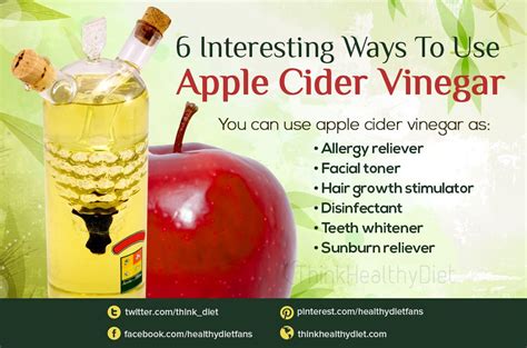 6 Interesting Ways To Use Apple Cider Vinegar Health Memes Apple