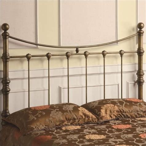 Coaster Queen Iron Headboard Headboards Spindle In Antique Gold Iron