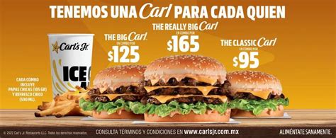 Promoción Carls Jr Una Carl Para Cada Quien Combo De Classic Carl Big