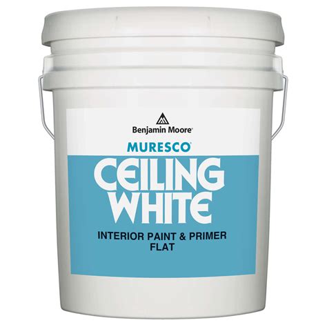 Benjamin Moore Muresco Flat White Ceiling Paint Interior 5 Gal Ace