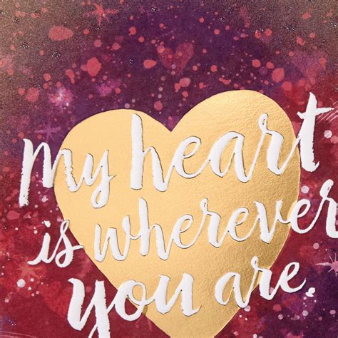My Heart Is Wherever You Are Thinking Of You Card Greeting Cards