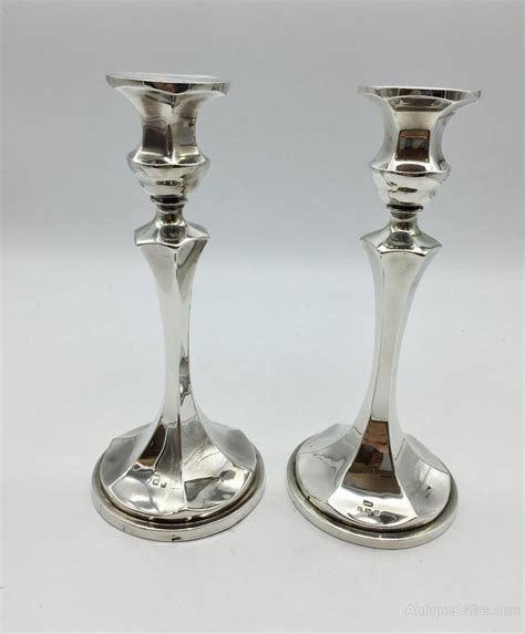 Antiques Atlas Pr Solid Silver Geo V Candlesticks Circa 1911 Silver