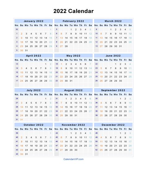 2022 Calendar Blank Printable Calendar Template In Pdf