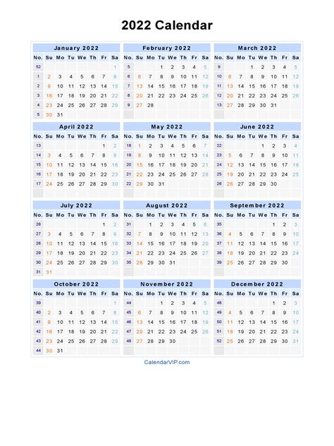 Printable yearly calendar one page 2022. 2022 Calendar - Blank Printable Calendar Template in PDF ...