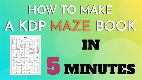 How To Make A KDP MAZE Book In Minutes YouTube