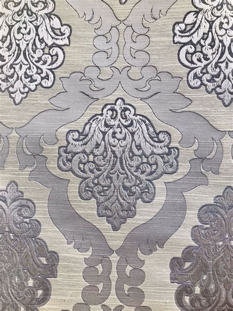 New Duchess Camille Designer Burnout Damask Satin Upholstery Fabric