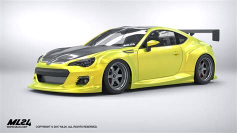 Subaru says it kept the coupe's weight under 2,900 pounds. ML24 2013-2016 Subaru BRZ Version 2 Wide Body Kit ...