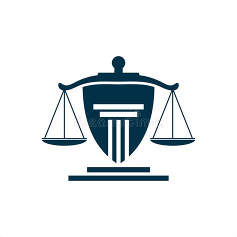 Balance Scales On A Law Building Justice For Logo Design Illustration