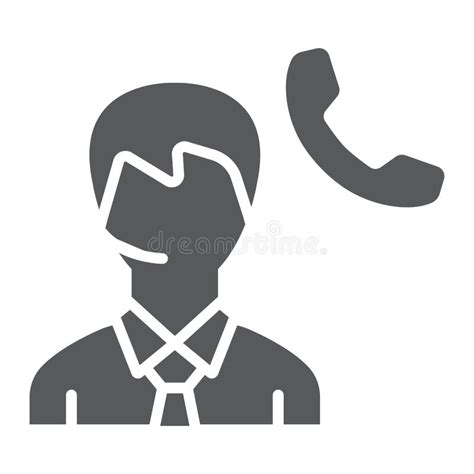 Call Center Glyph Icon Support And Helpline Man Support Operator Sign