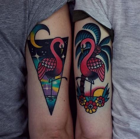 Flamingo Matching Sister Tattoos Arrow Forearm Tattoo Forearm Tattoos