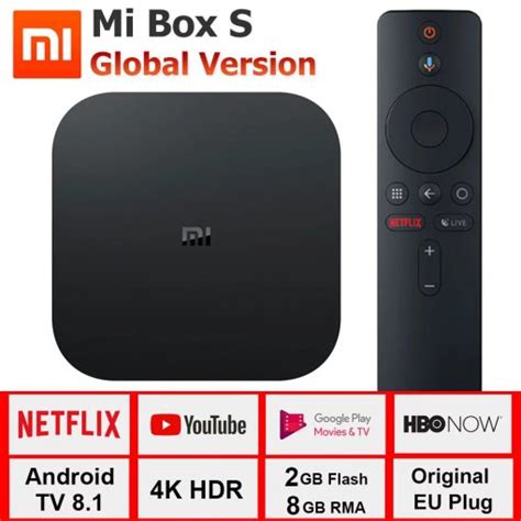 Xiaomi Mi Box S Smart Android Tv Box 4k Ultra Hd Vu Ott 4k 12 Mois