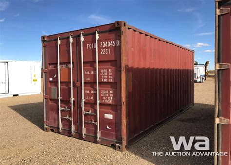 Shipping container inventory is perfect for storage, shipping, and construction needs. 2004 8X20 FT. SHIPPING CONTAINER - Weaver Bros. Auctions Ltd.