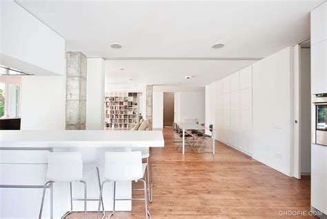 Hardwood floor finishes have varying levels of ease, durability, even glossiness. White and Wood Interior Apartment Ideas - Interior Design Ideas
