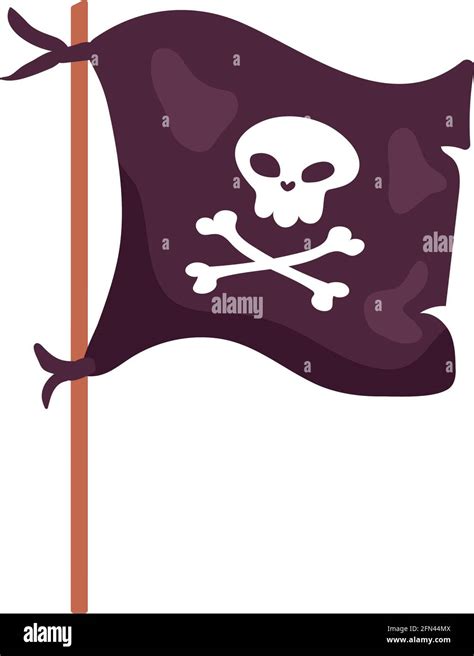 Pirate Flag Waving Stock Vector Image And Art Alamy