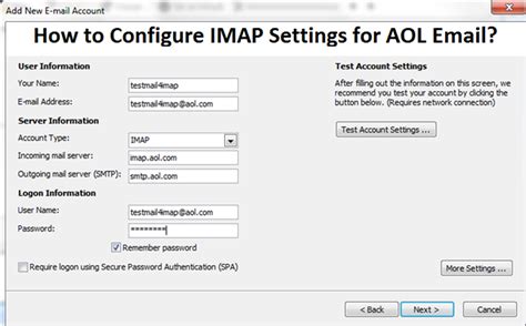 What Are The Aol Mail Imap Settings Citizenside