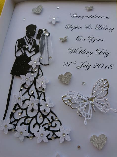 Personalised Luxury Handmade Wedding Card Anniversary Card Etsy Uk