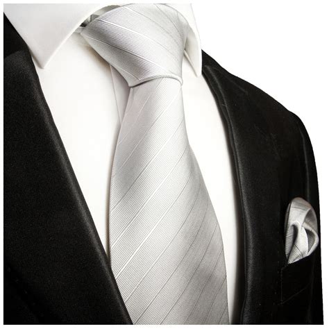 Silver Tie Necktie Silk Solid 375 Order Now Paul Malone Shop