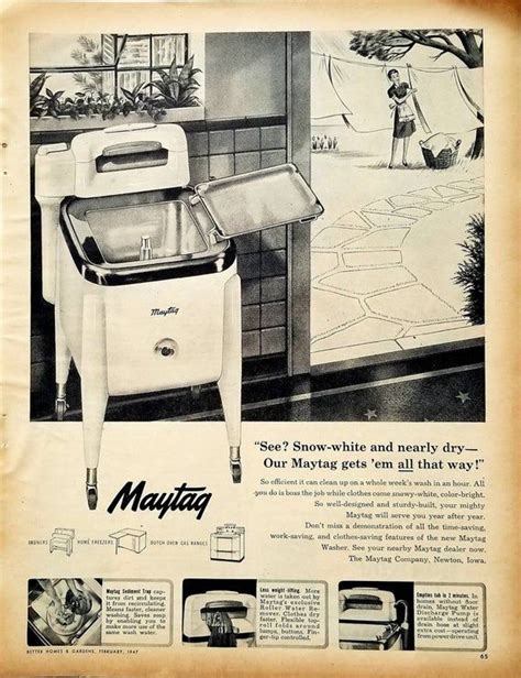 1947 Maytag Washing Machine Vintage Advertisement Laundry Room Etsy