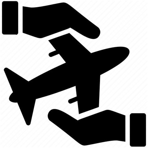 Aviation insurance, flight insurance, flight protection, flight safety, travel insurance icon ...