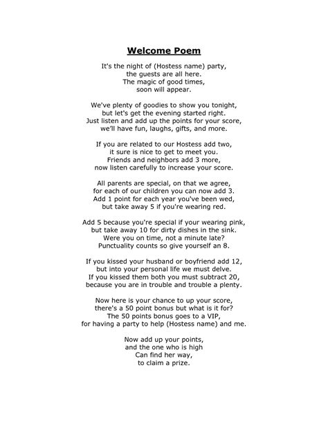 Welcoming Poems
