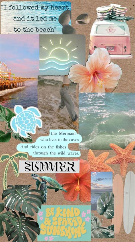 50 Summer Mood Board Wallpapers Summer Beach Girly 1 Fab Mood
