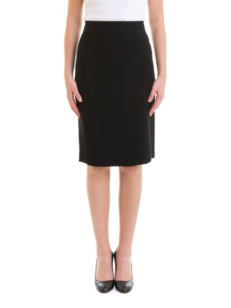 Knee Length Skirts And Midi Emporio Armani Rear Vent Pencil Skirt