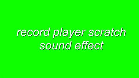 Buy record scratch music and sounds from $1. Record Player Scratch Sound Effect | GG Green Screens ...