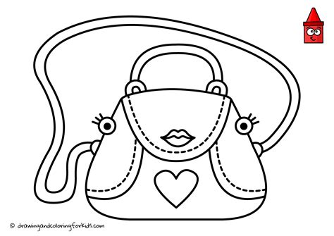 Purse Coloring Page At Free Printable Colorings