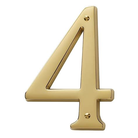 Baldwin House Number 4 Lifetime Polished Brass At