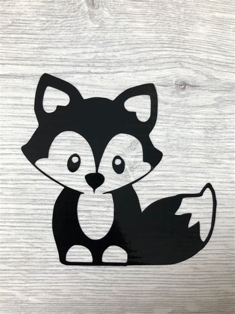 Cute Fox Vinyl Decalsticker Etsy Uk