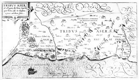 Map Of The Tribe Of Asher 1590 By Christian Van Adrichom