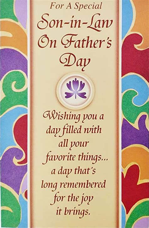 For A Special Son In Law On Fathers Day Greeting Card A