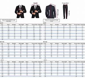 Men 39 S Suits Size Chart