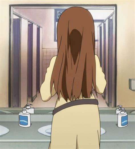 Yamanaka Sawako K On Animated Animated  1girl Ass Shake Bathroom Brown Hair Dancing