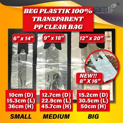 Beg Plastik Transparent Plastic Bag Clear Plastic Bag 500gram Plastik